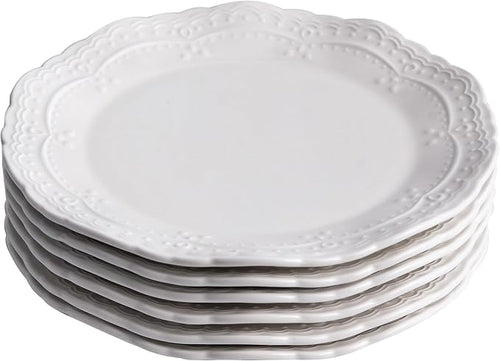 10 Inch Porcelain Dinner Plates Set of 6, Dishwasher safe, Microwave safe by Unknown