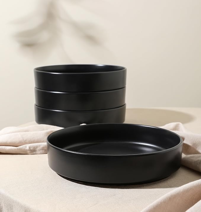 Stone Lain Celina Stoneware Bowl Set, 4-Piece Pasta Bowls - Image 4