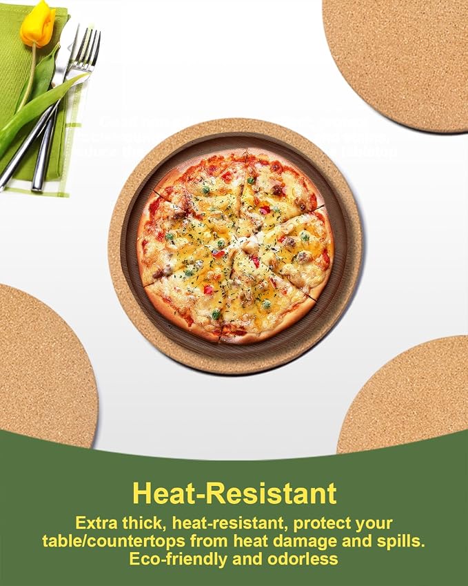 4 PCS Heat Resistant Cork Trivets - Image 3