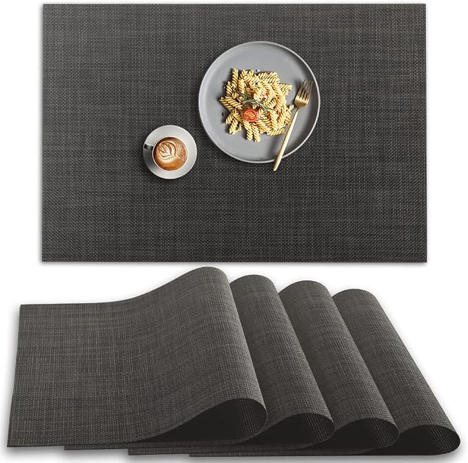 homEdge PVC Placemat, Washable Vinyl Placemats by homEdge