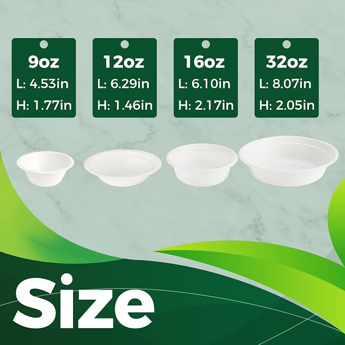 Paper Bowls 16 oz, Heavy Duty Disposable Bowls Perfect - Image 7