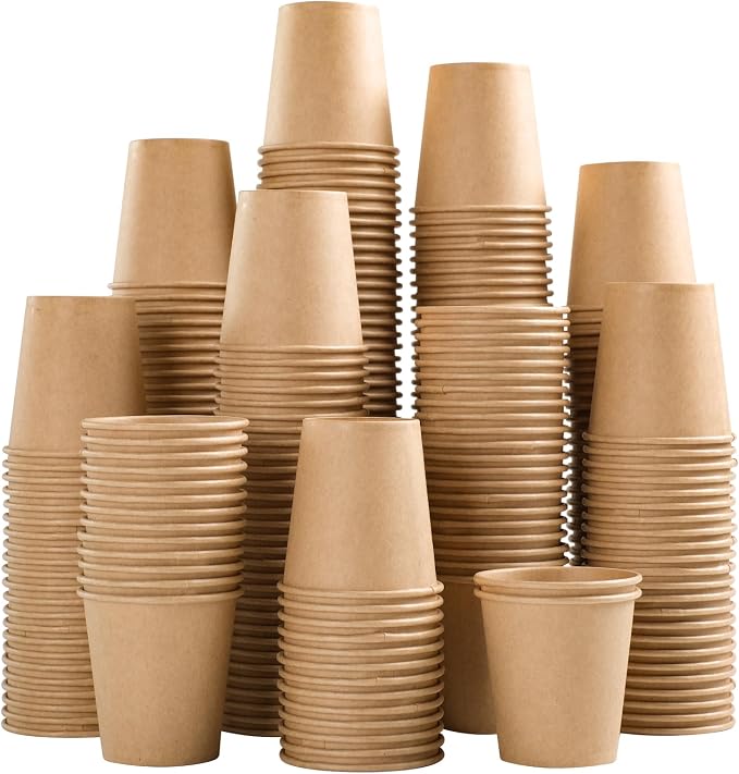 SIUQ 1200 Pack 3 oz Kraft Paper Cups, Disposable Bathroom Cups | Mini Mouthwash by SIUQ