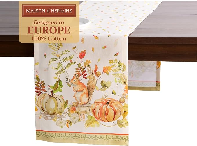 Maison d' Hermine Table Runner 100% Cotton 14.50" x 72" | Table Runners 72 by MaisondHermine