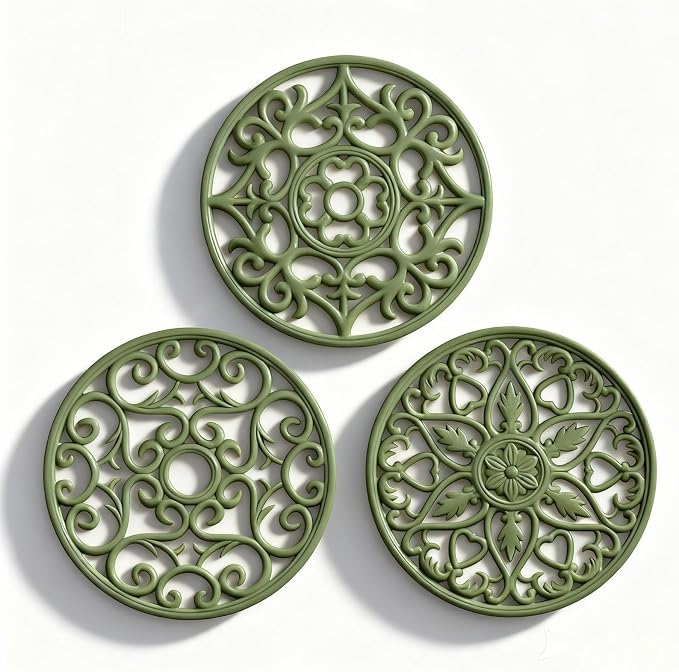 ME.FAN Trivets for Dishes/Pots/Pans, Flexible/Durable/Non Slip Hot Pads to by MEFAN