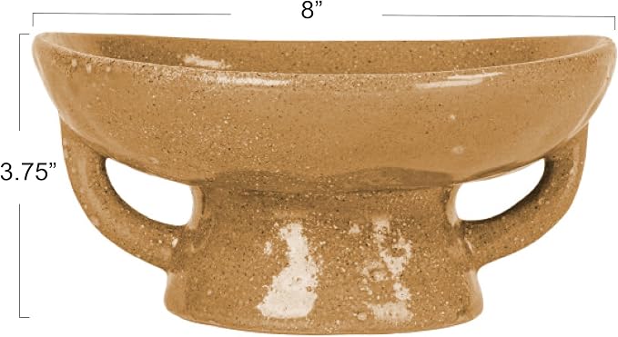 Creative Co-Op Stoneware Footed Pedestal Bowl - Image 2