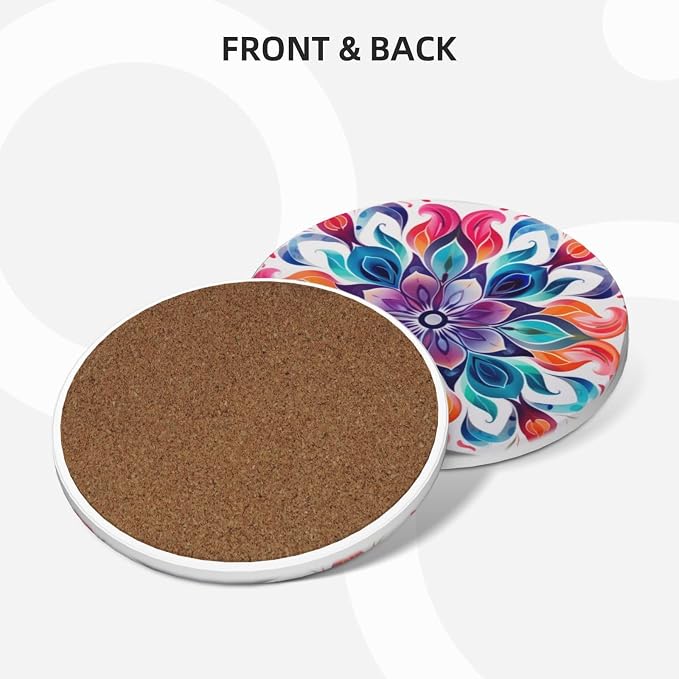 Boho Coasters Set of 6, Coasters - Image 4