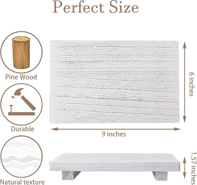 Wood Bathroom Tray Farmhouse Decor Kitchen Soap Holder, Lightweight, Easy Clean - Image 6