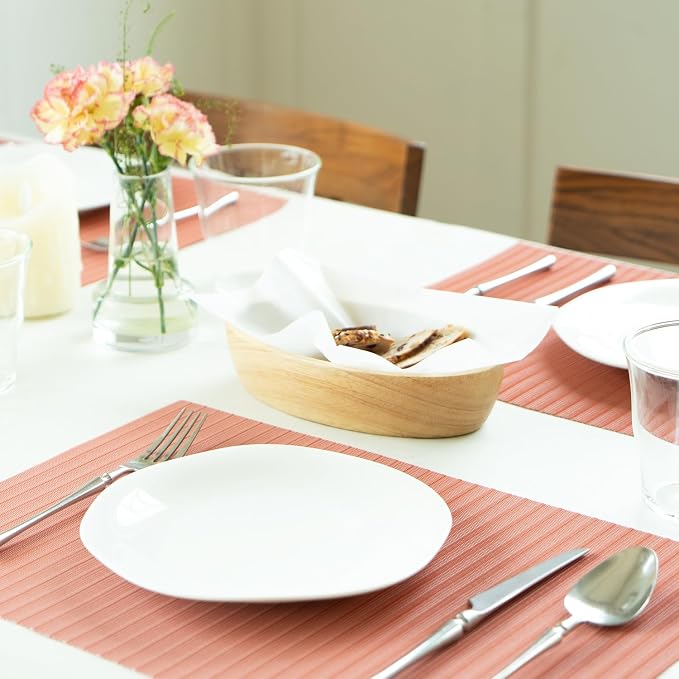 Placemats Set of 6 Vinyl/Plastic Woven Place Mats - Image 7