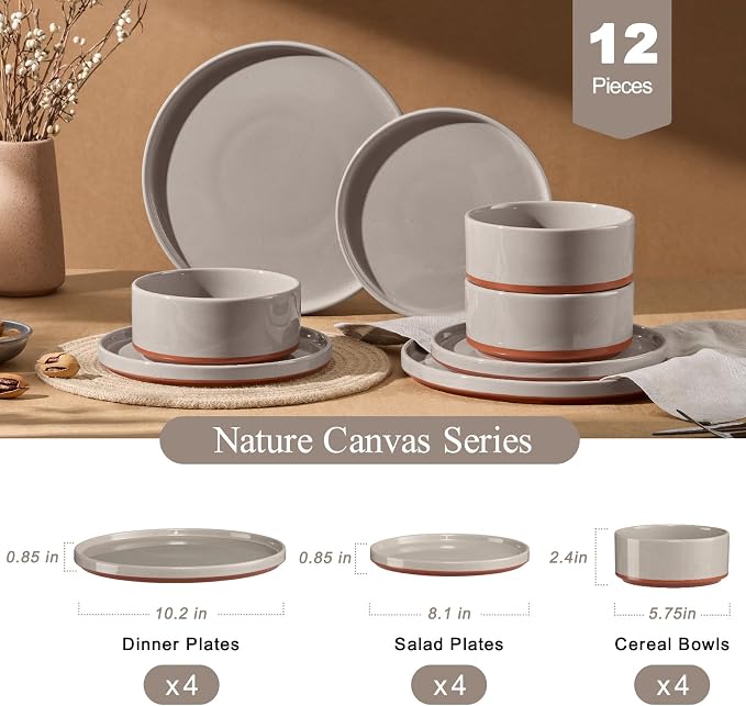 LIANYU Stoneware Dinnerware Set Service - Image 2
