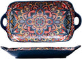 Serving Tray with Handles Rectangular Serving Platter Ceramic Extra Large by Unknown