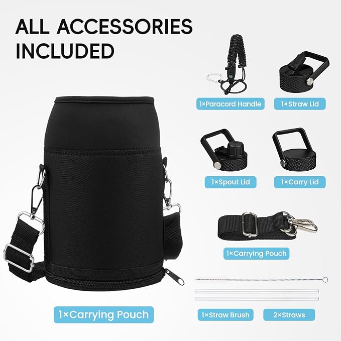 Konokyo 50 oz Insulated Stainless Steel Water Bottle Jug - Image 2