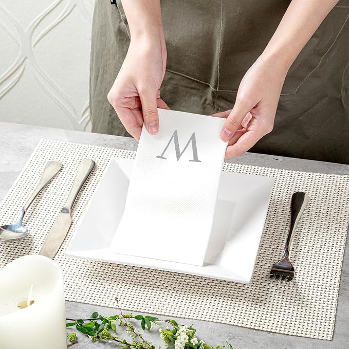 Luxenap 15.8 X 7.9 Inch Linen-Feel Guest Towels, 2000 Lettered Hand Towels - Image 5