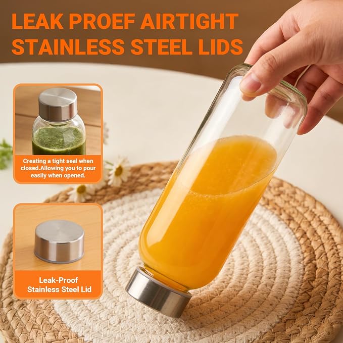Sursip Glass Juice Bottles 16 oz - Image 5