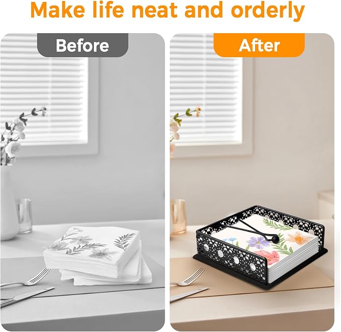 Napkin Holder for Table, Metal Organizer - Image 5