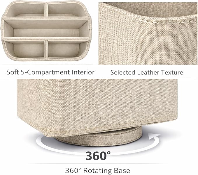 UnionBasic Rotating Desk Organizer, 360 Desk Spinning Caddy, Desktop TV - Image 2