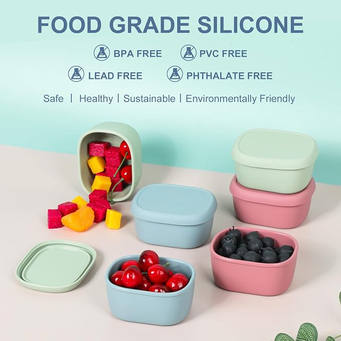 6 pcs 7 oz Silicone Snack Containers - Image 7