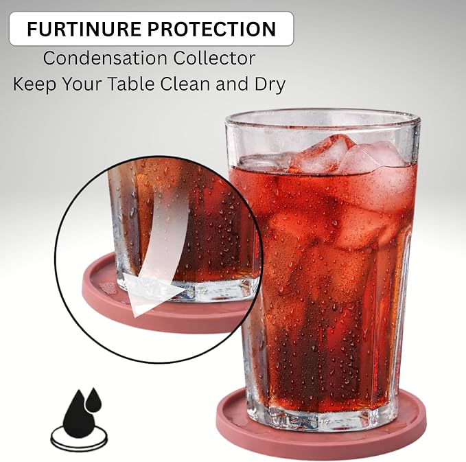 Soft, Shockproof & Safe – Unique 3‑Style Silicone Rubber Coasters Set - Image 4