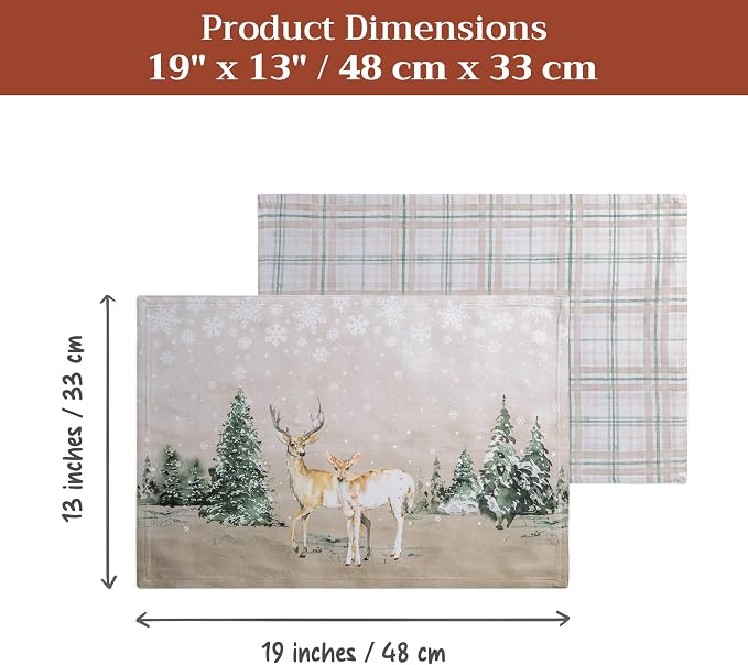 Maison d' Hermine Placemats Set of 4 Reusable 100% Cotton | Cloth Place Mats - Image 7