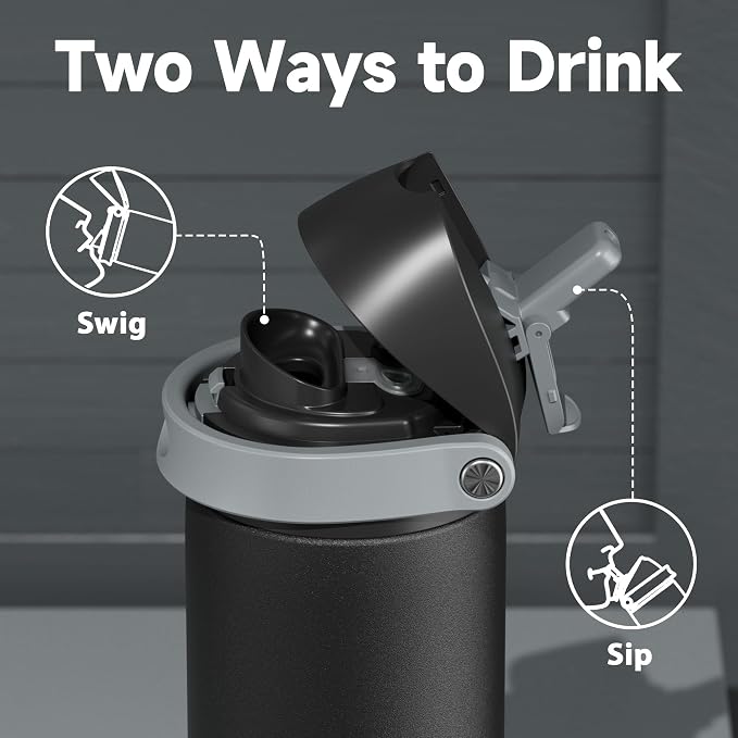 24 oz Insulated Water Bottle for Sports: Meoky Stainless Steel Water Bottle - Image 3