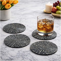 Coasters Set of 4 Handmade Beaded Bar Drink Tabletop Protection by byHomeDecorativeProduct