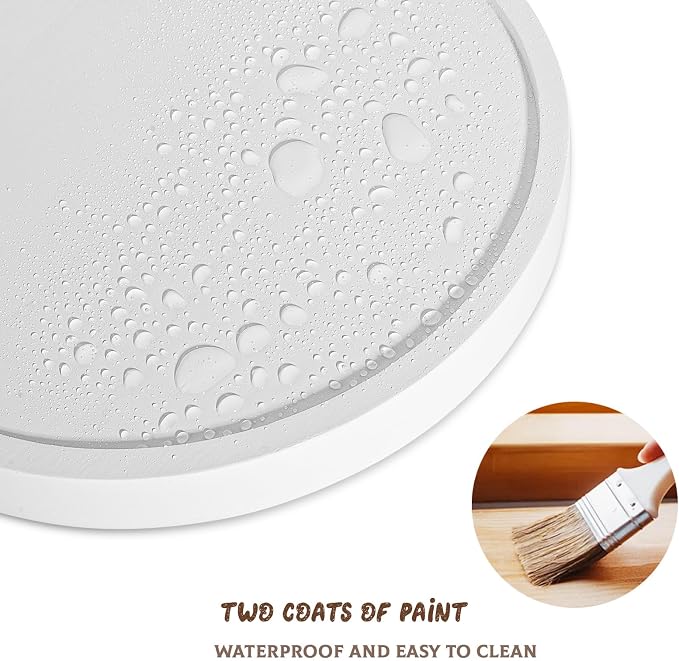 Round Decorative Tray Farmhouse Kitchen Decor Soap Dish, Lightweight, Easy Clean - Image 4