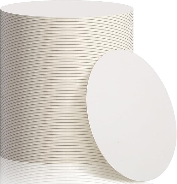 TaoBary 100 Pcs Round Cardboard Paper Coasters Bulk 1mm, 4 Inch Disposable by TaoBary