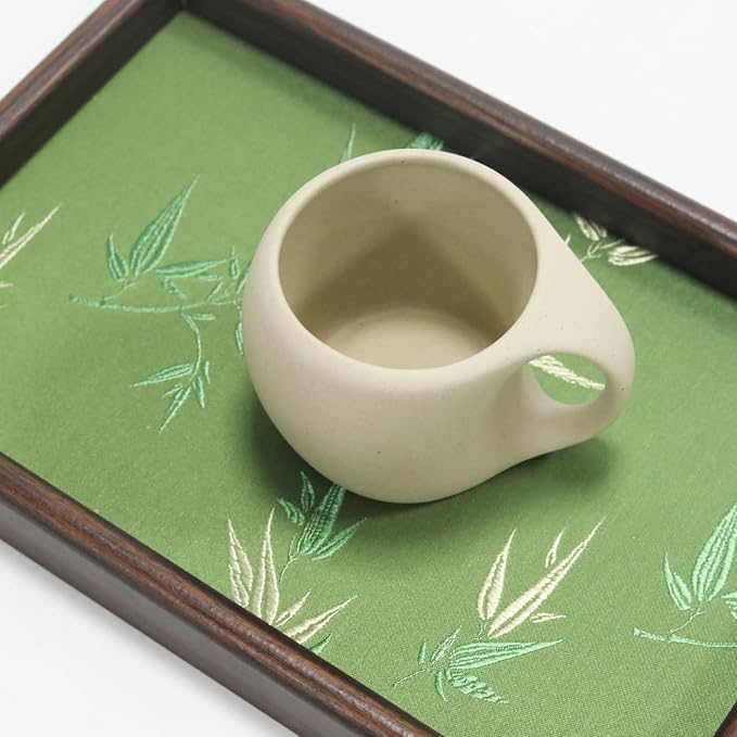Bamboo Embroidered Decorative Tray 11.8 inch, Boho Catchall Tray, Nightstand - Image 3
