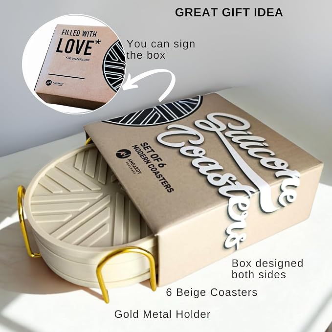 Silicone Coasters Set of 6 - - Image 3