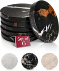 Gusto Nostro Black Marble Coasters Set of 6 by GustoNostro