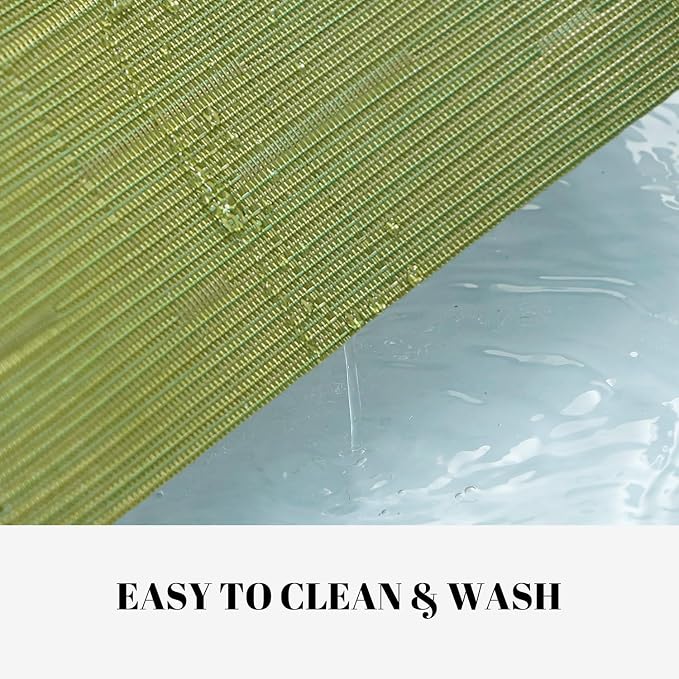 Placemats Set of 6 Vinyl/Plastic Woven Place Mats - Image 3