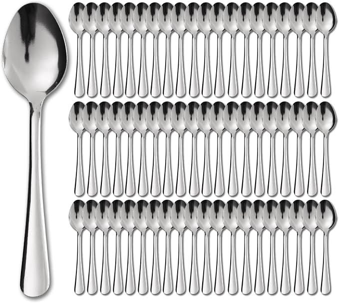 Windsor 120-Pcs Stainless Steel Dinner Spoons, Metal Spoons by Hansmart
