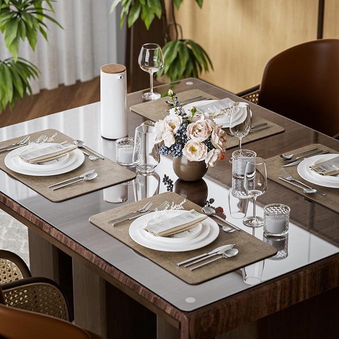 Aofmee Faux Leather Placemats Set of 6 - Image 2