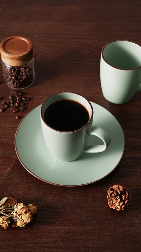 famiware Venus Coffee Mugs Set of 8, 13 oz Ceramic Stoneware Mug Cup Set | - Image 6