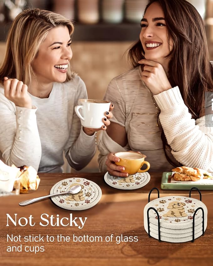 Absorbent Cup Coasters Set of 6 - Image 6