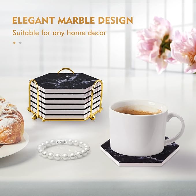 Black Coasters, Marble Coasters - Image 2
