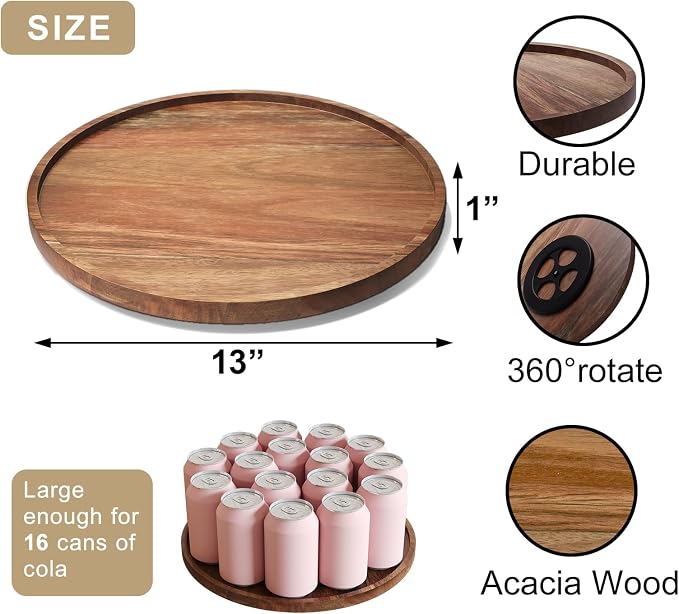 VERTORGAN Lazy Susan Bamboo Organizer - Image 6