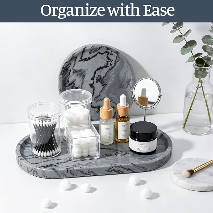Natural Marble Tray, Catchall for Perfume, Jewelry Dish Elephant Grey - Image 5