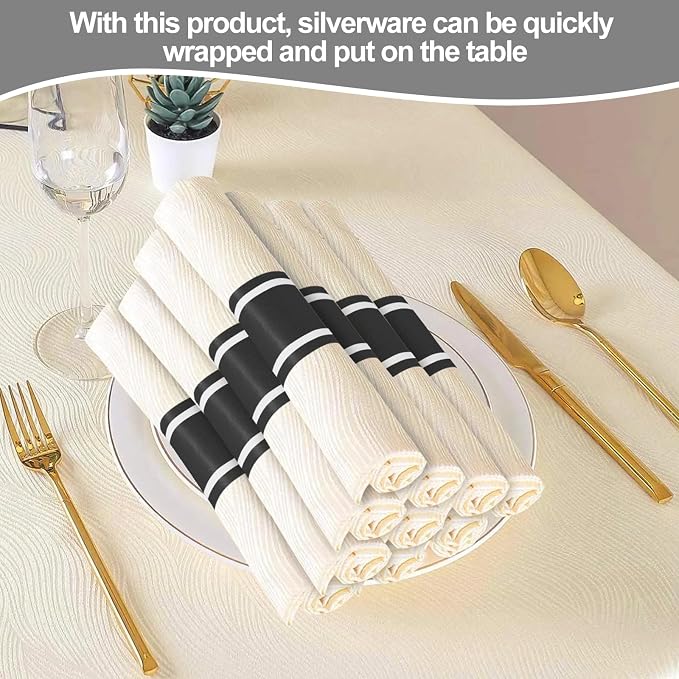 Germiwipe 500 Pcs Self-Adhesive Napkin Bands | Disposable Paper Napkin Rings - Image 5