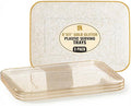 3 Pack Gold Glitter Plastic Serving Trays by R-KAY