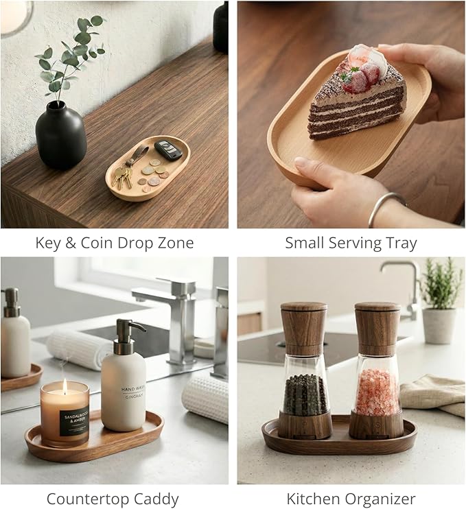 Vandroop Mini Serving Trays for Parties, Small Decorative Tray for Tea＆Coffee - Image 5
