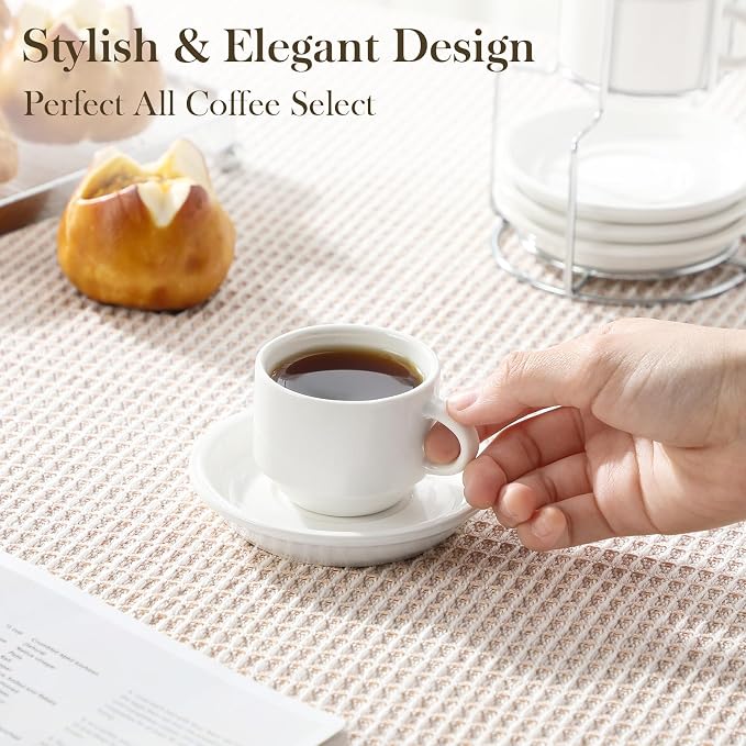 MALACASA 2.5 OZ Porcelain Espresso Cups - Image 5