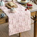 Artoid Mode Pink Soft Faux Fur Pumpkins Fall Table Runner 13x36 Inch | Seasonal by ArtoidMode