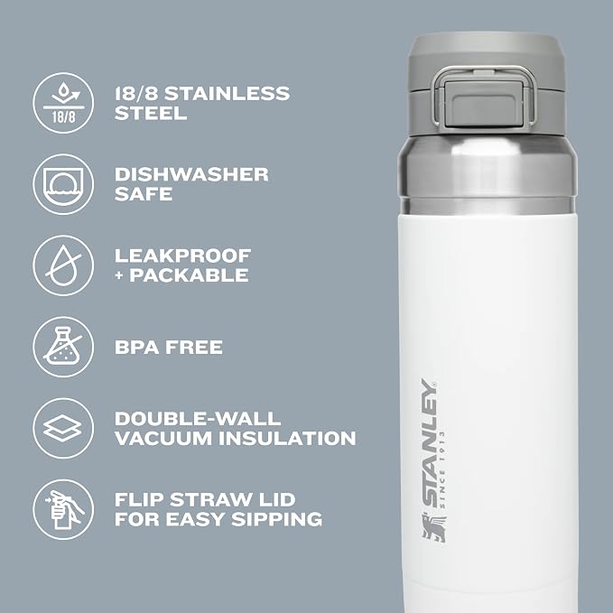 Stanley Quick Flip GO Water Bottle 24 oz, Push Button Lid | Leakproof and - Image 4