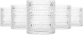 cosnou Glassware Set of 6, 13 OZ/390ml Hobnail Kitchen Glassware, Embossed by cosnou