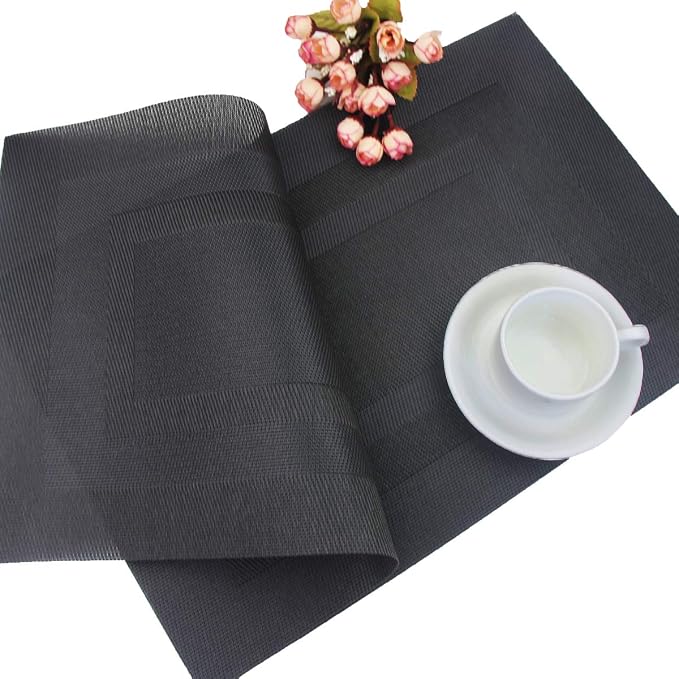 PIGCHCY Placemats, Washable Vinyl Woven Table Mats, Elegant Durable Placemats - Image 7