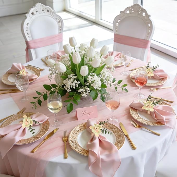 Handmade Floral Napkin Rings, Hydrangea & Eucalyptus Leaf Spring Decoration - Image 7