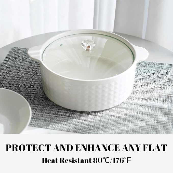 Placemats Set of 8 Vinyl/Plastic Woven Place Mats - Image 4
