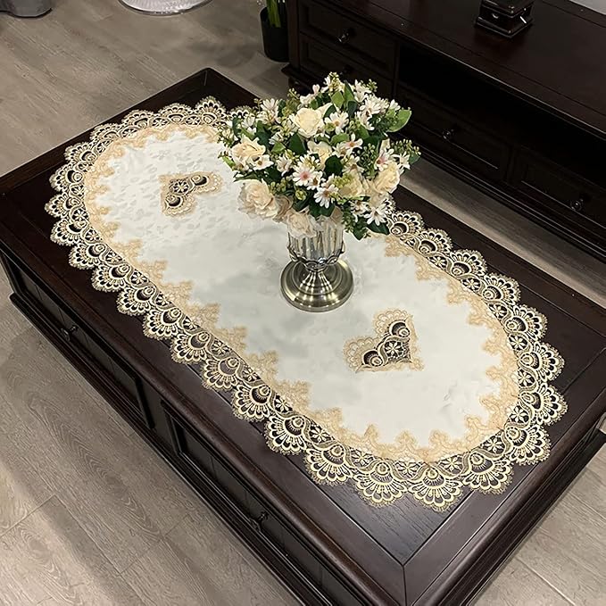 Coffee Tablecloth for Living Room Center Table Doilies Embroidery Lace - Image 6