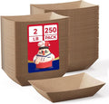 2lb Paper Food Trays, 250 Pack Disposable Paper Boat, Serving Boats by JOLLYCHEF