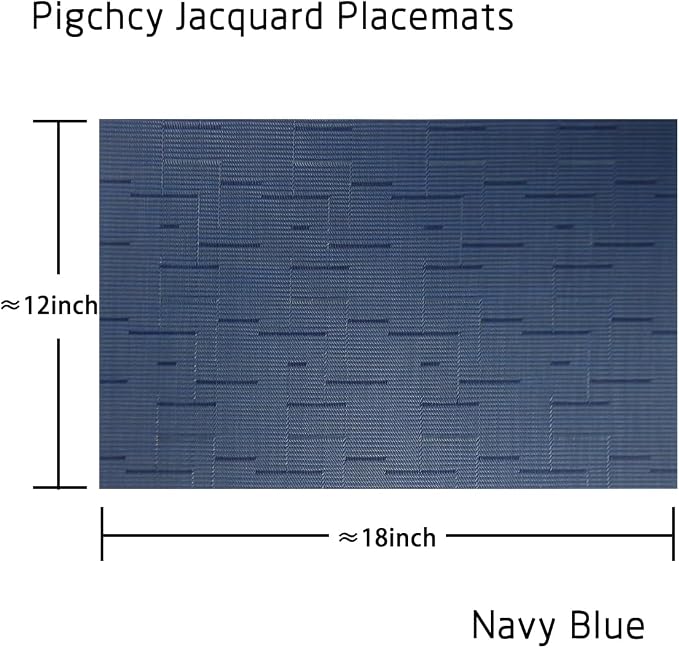 PIGCHCY Placemats Set of 12 Washable Durable Place Mats Vinyl Heat Resistant - Image 2